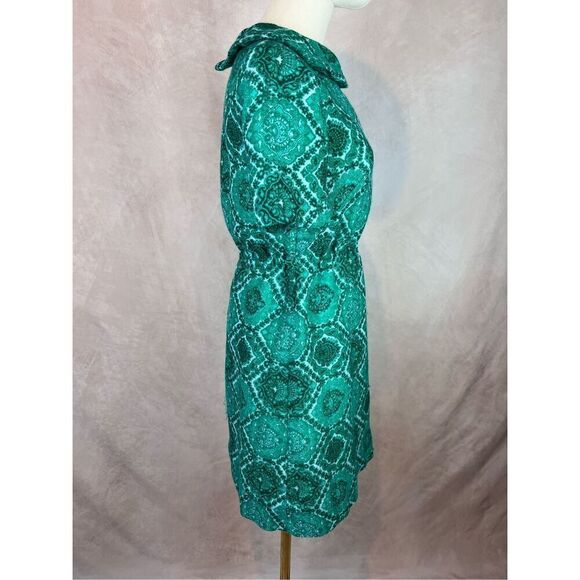 Vintage 1950s Wiggle Style Dress Geometric Stunning Mad Men - Picture 6 of 8